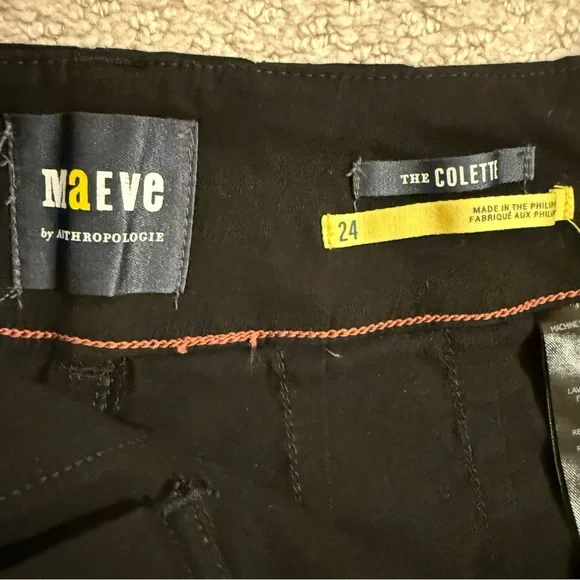 Maeve Colette Magic Fabric Crop Wide-Leg Pants Black Size 24 - Picture 7 of 7